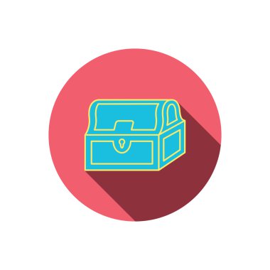 Hazine sandığı simgesi. Korsan hazine işareti.