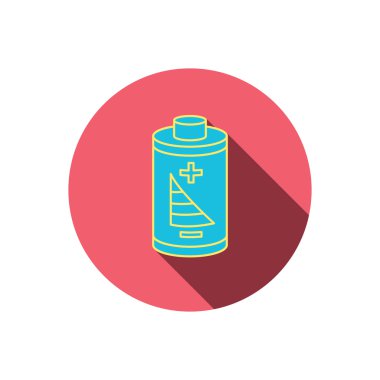 Pil simgesi. Elektrik işareti.