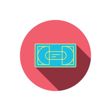 Video kaset simgesi. VHS kaset işareti.