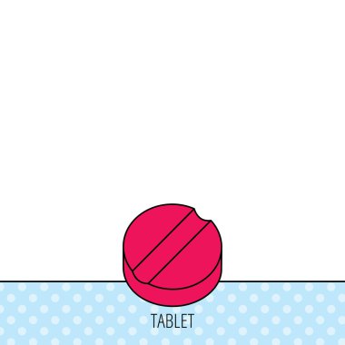 Tablet simgesi. Tıp uyuşturucu işareti.