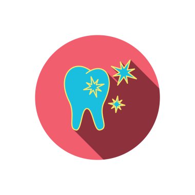 Sağlıklı diş simgesi. Diş koruma işareti.