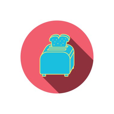 Ekmek kızartma makinesi simgesi. Sandviç makinesi işareti.