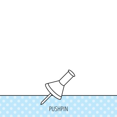 Raptiye simgesini. PIN aracı işareti.