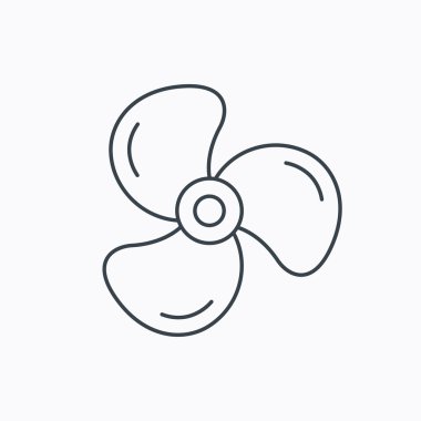 Havalandırma simgesi. Fan veya pervane işareti.