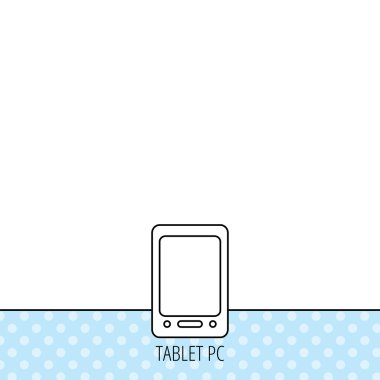 Tablet Pc simgesi. Dokunmatik ped işaret.