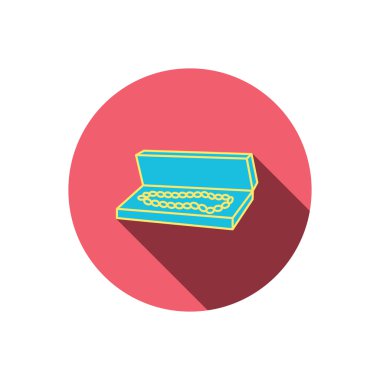 Takı kutusu simgesi. Lüks değerli işareti.