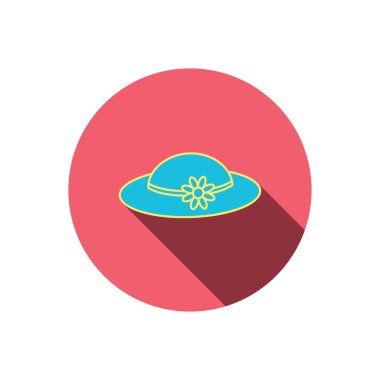 Kadın şapka çiçek simgesi olan. Kadınlar headdress.