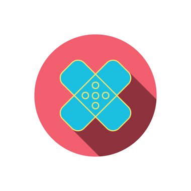 Tıbbi sıva simgesi. Yaralanma düzeltme işareti.