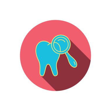 Diş tanılama simgesi. Diş hijyen işareti.