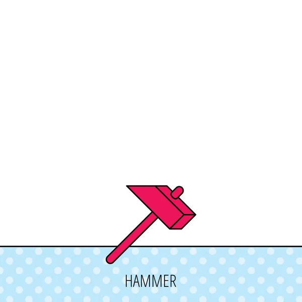 Hammer icon. Repair or fix sign. — Stock Vector