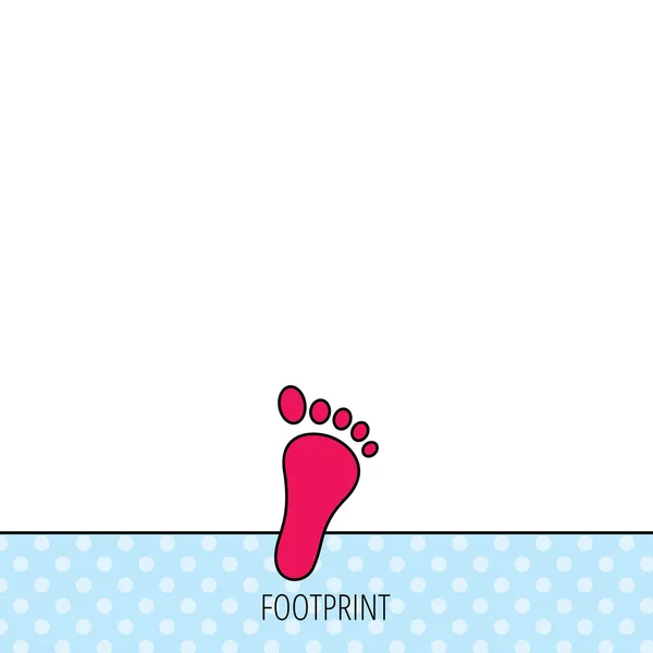 Bebek ayak izi simgesi. Çocuk ayak işareti. — Stok Vektör