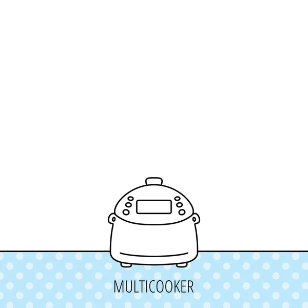 Multicooker εικονίδιο. Κουζίνα ηλεκτρική συσκευή σύμβολο — Διανυσματικό Αρχείο