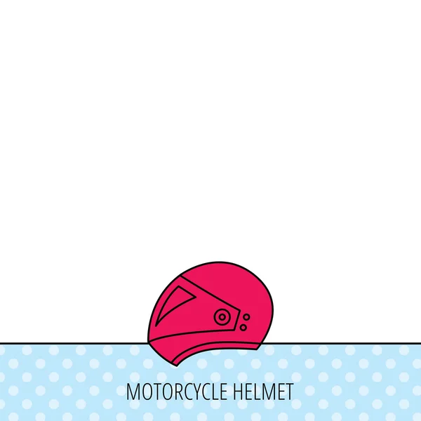 Icono del casco de motocicleta. Bicicleta deporte signo . — Archivo Imágenes Vectoriales