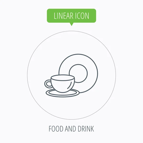 Šálek kávy ikonu. Jídlo a pití znamení. — Stockový vektor