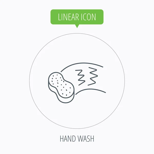 Значок для мытья рук. Уборка губчатого знака . — стоковый вектор