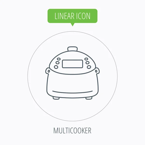 Multicooker icon. Kitchen electric device symbol — Stock Vector
