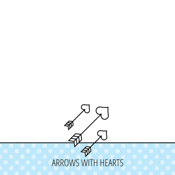 Icono de flechas de amor. Señal de equipo Amour . — Vector de stock