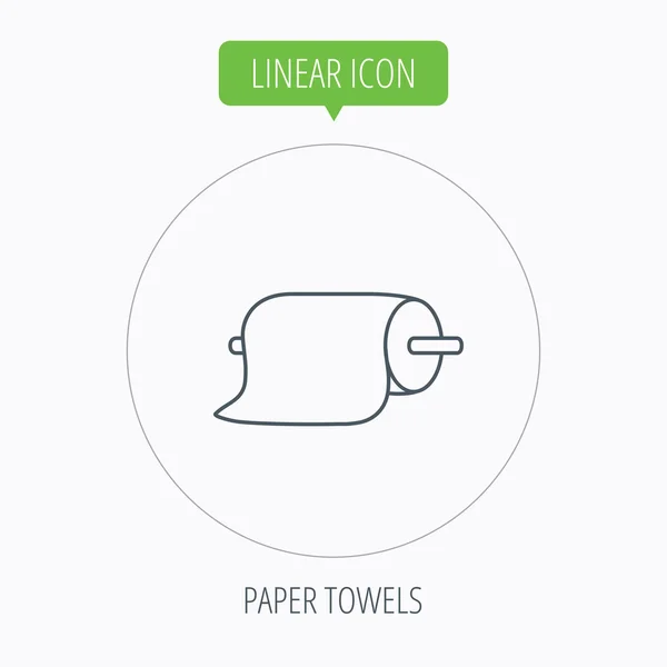 Papírové ručníky ikona. Kuchyňské hygieny znamení. — Stockový vektor