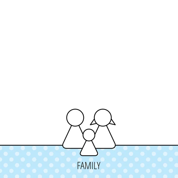 家庭的图标。男性，女性和儿童签名. — 图库矢量图片