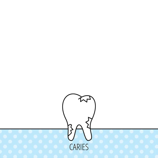 Kariessymbol. Anzeichen für Zahngesundheit. — Stockvektor