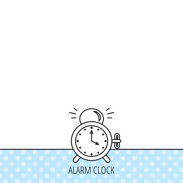 Alarm clock icon. Mechanical retro time sign. — Stock Vector