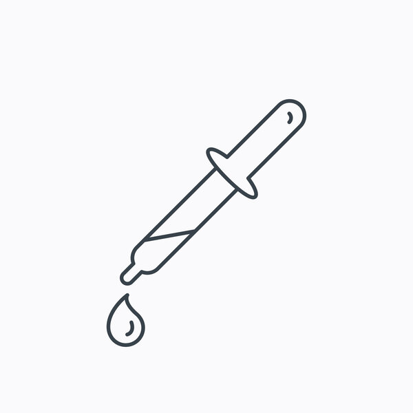 Pipette icon. Laboratory analysis sign.