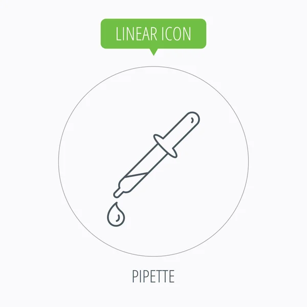 Pipet simgesi. Laboratuvar analiz işareti.