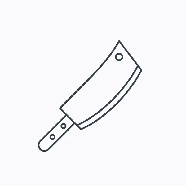 Butcher knife icon. Kitchen chef tool sign. — Stock Vector