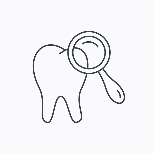 Ícone de diagnóstico dentário. Sinal de higiene dentária . —  Vetores de Stock