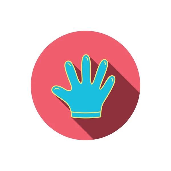 Gummi handskar ikon. Latex hand skydd tecken. — Stock vektor