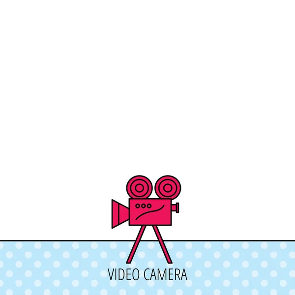 Video kamera simgesi. Retro sinema işareti. — Stok Vektör