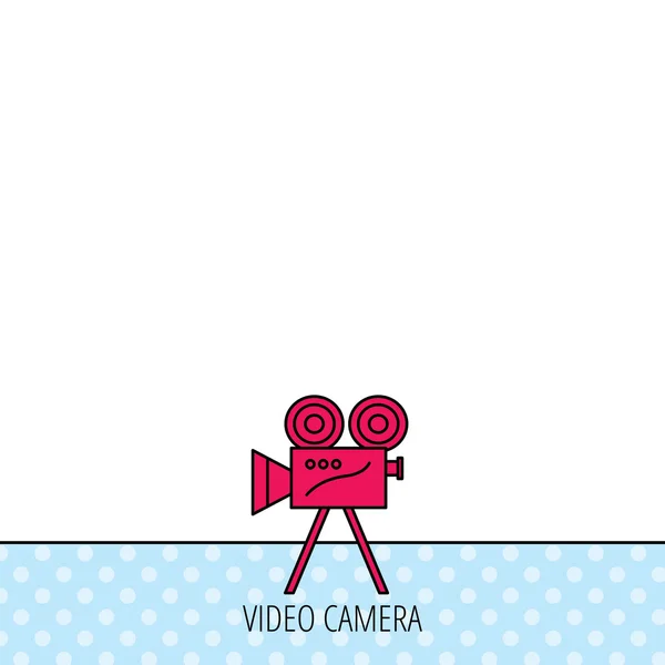 Icono de cámara de vídeo. Signo de cine retro . — Vector de stock