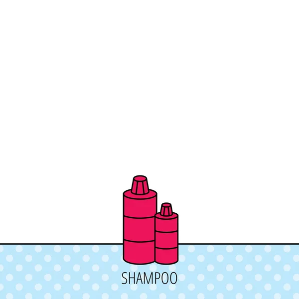 Icône de bouteilles de shampooing. Signe de savon liquide . — Image vectorielle