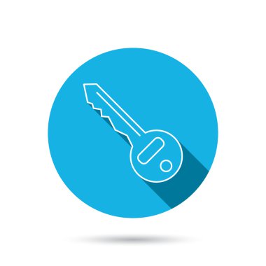 Anahtar simgesi. Kapının kilidini aracı işareti.