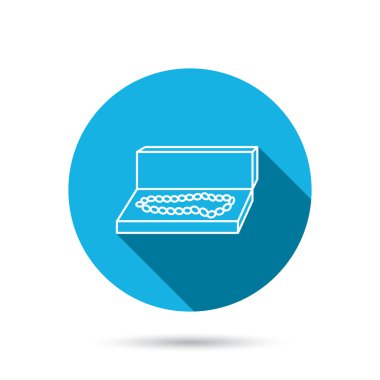 Mücevher kutusu simgesi. Lüks değerli işareti.