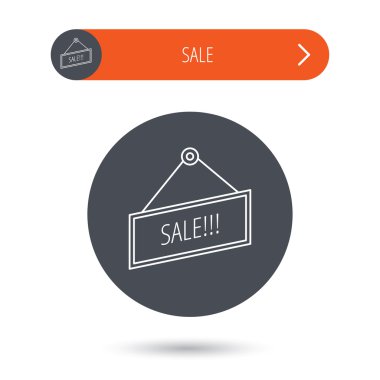 Satılık simgesi. Reklam banner etiket işareti.