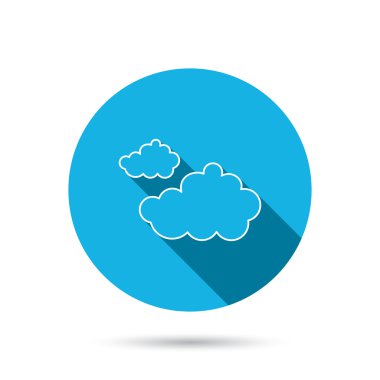 Bulutlu simgesi. Bulutlu hava işareti.