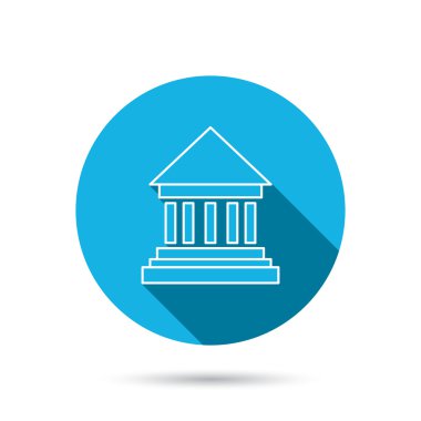 Bank icon. Court house sign. clipart