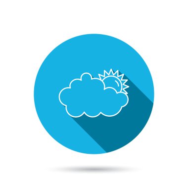 Güneşli bir gün simgesi. Yaz işareti.