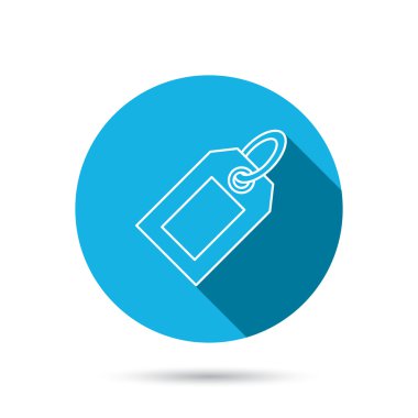 Satılık bir ses etiketi simgesi. Fiyat etiket işareti.