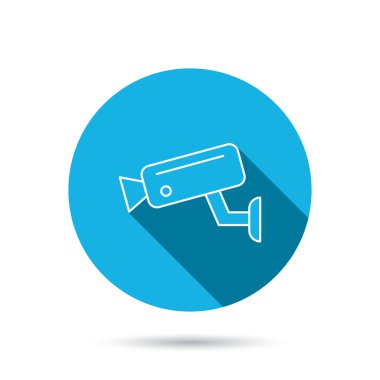 Video izleme simgesi. Kamera cctv işareti.