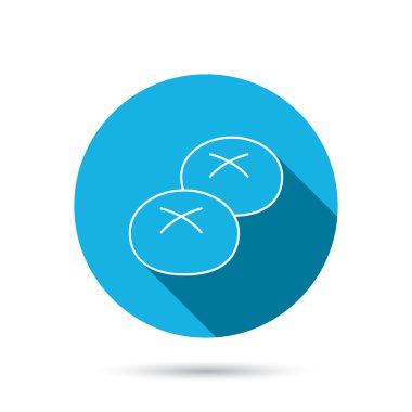 Ekmek rulo veya buns simgesi. Doğal gıda işareti.