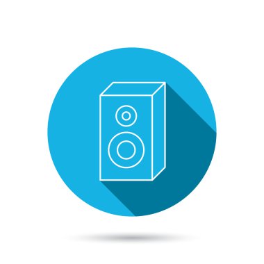 Ses simgesi. Müzik hoparlör işareti.