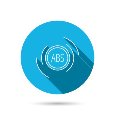 ABS simgesi. Frenler Kilitlenmeyen sistemi işareti.