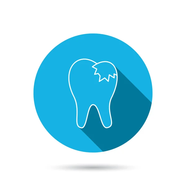 Ícone de recheios dentários. Sinal de restauração dentária . — Vetor de Stock