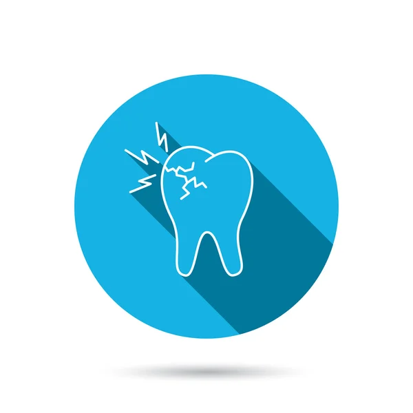 Zahnschmerzen-Ikone. Zahnmedizinisches Zeichen. — Stockvektor