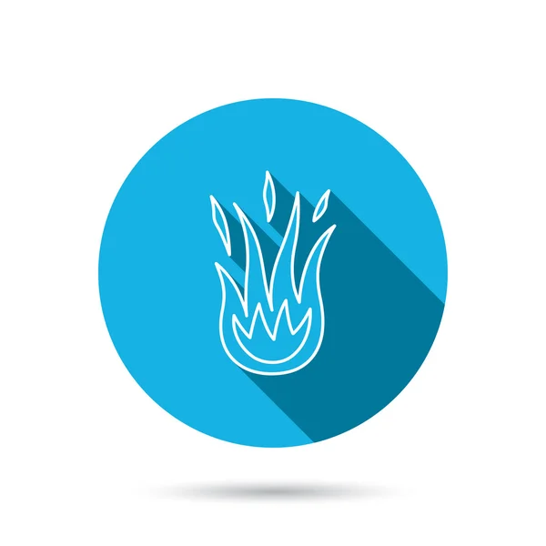 Feuer-Symbol. Zeichen der heißen Flamme. — Stockvektor