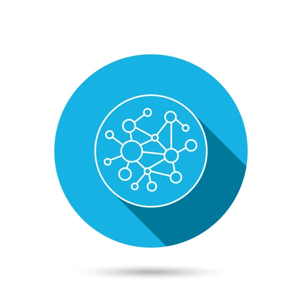 Icône du réseau mondial. Signalisation des connexions sociales . — Image vectorielle