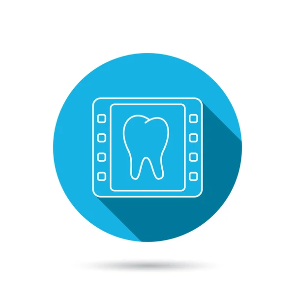 Dental x-ray icon. Orthodontic roentgen sign. — Stock Vector