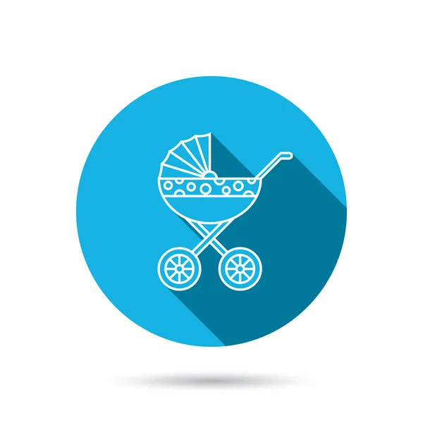 Icono de Pram. Carro recién nacido signo . — Vector de stock